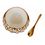 Hi Luxe Bone China Bowl Set and Two Pcs of Spoon Pack of 4 In White Colour