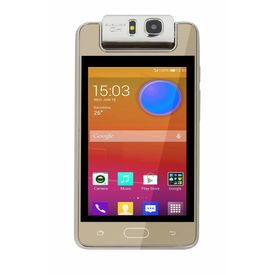 Microkey E9 4  Touch Screen 1.3 GHZ Quad Core 180degree rotating camera mart Phone-Gold Colour