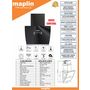 Maplin Voice Control Glass Opening Kitchen Chimney Model VC60 in 60 cm (Black)
