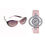 Exotia Fashions Combo of Analog Watch and Aviator Sunglass for Women (efl-18-pinkjd-311-purple)