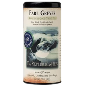 Earl Greyer Black Tea Bags, 50 tea bags, tin