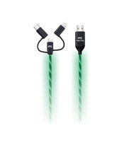 MYCANDY NEON FLO 3 IN 1 CHARGE AND SYNC CABLE 1M,  green