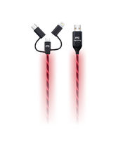 MYCANDY NEON FLO 3 IN 1 CHARGE AND SYNC CABLE 1M,  red
