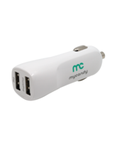 MYCANDY 3.4A DUAL USB CAR CHARGER WITH 1M MFI LIGHTNING WHITE