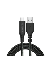 SWITCH ULTRA RUGGED USB A TO TYPE C CHARGE & SYNC CABLE, 1.8m,  black