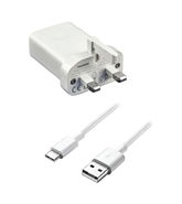 HUAWEI SUPER HOME CHARGER 5V WITH CABLE TYPE-C,  white