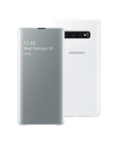 SAMSUNG GALAXY S10 BACK CASE CLEAR VIEW COVER,  white