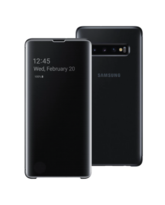 SAMSUNG GALAXY S10 BACK CASE CLEAR VIEW COVER,  black