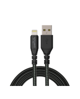 SWITCH ULTRA RUGGED USB A TO MFI LIGHTNING CHARGE AND SYNC CABLE,  black, 1.2m