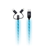 MYCANDY NEON FLO 3 IN 1 CHARGE AND SYNC CABLE 1M,  blue