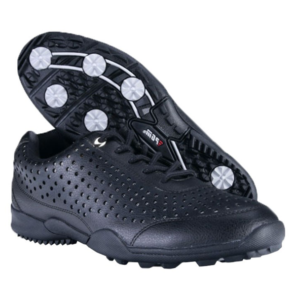 PGM Aero Hybrid Spikes Men's Golf Shoes - Black,  black, uk 7