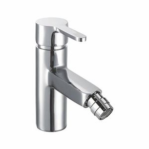 JAQUAR FUSION SERIES SINGLE LEVER - FUS-29213B 1 HOLE BIDET MIXER WITH POPUP WASTE SYSTEM WITH 375MM LONG BRAIDED HOSES