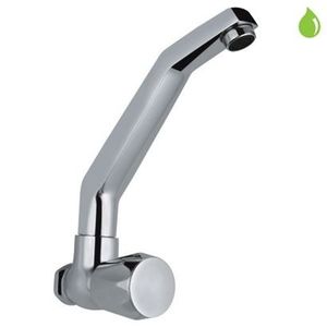 JAQUAR CONTINENTAL SERIES FULL TURN - CON-357KN SINK COCK WITH RAISED J SHAPED WALL MOUNTED SWANGING SPOUT