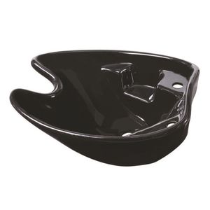 CERA S2020110 - CLEANSER BLACK: Salon Wash Basin with head rest, tiltable CERA stand, hand shower, hot & cold mixer and waste coupling with strainer, WHITE