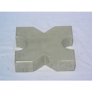 RUBBER MOULD GLOSSY PAVING BLOCK (60MM THICKNESS) - GRASS PAVER DESIGN, grey