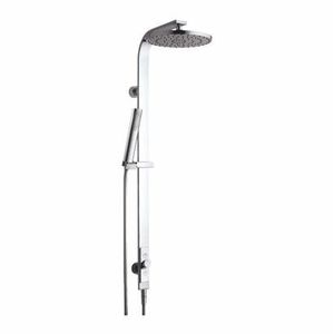 JAQUAR SHOWERS ACCESSORIES - SHA-1215F EXPOSED SHOWER PIPE WITH PROVISION FOR SIMULTANEOUS WORKING OF SHOWERS WITH OPERATING DIVERTOR KNOB, FLAT SHAPE 1071X50X15 MM & 350MM WIDE WITH SLIDING HOLDER FOR HAND SHOWER, WALL BRACKET & 15 MM CONCEALED WATER INL