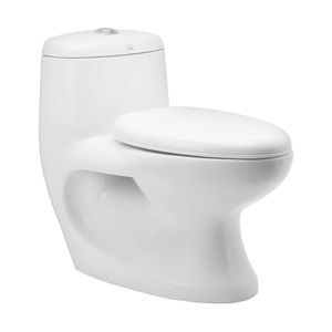 CERA S1013115 - CLOVER One Piece EWC P or S Concealed Soft Close Seat Cover 2370 & Twin Flush Fittings 2270,  white