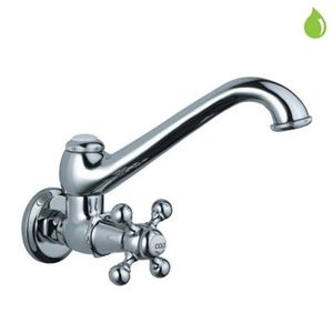 JAQUAR QUEENS SERIES QUARTER TURN - QQT-7347 SINK COCK WITH REGULAR SWINGING SPOUT WITH WALL FLANGE
