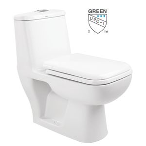 CERA S1012110 - CAMPBELL One Piece EWC S Concealed Soft Close Seat Cover 2399 & Twin Flush Fittings 3441,  ivory