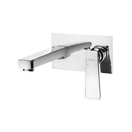 HINDWARE KYLIS SERIES - F370013 EXPOSED PART KIT OF SINGLE LEVER BASIN MIXER WALL MOUNTED CONSISTING OF OPERATING LEVER, WALL FLANGE & SPOUT (COMPATIBLE WITH F850093)