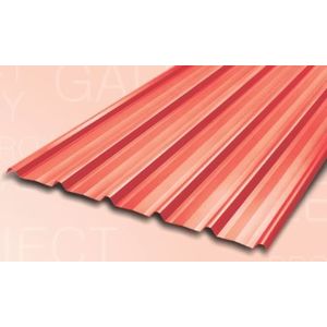 TATA DURASHINE COLOUR COATED STEEL SHEETS: -CASTLE RED - THICKNESS 0.47MM x WIDTH 1072MM (3.5FEET), 22feet6705mm 