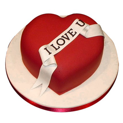Red Heart love you Valentine cake Vanilla, 1 kg