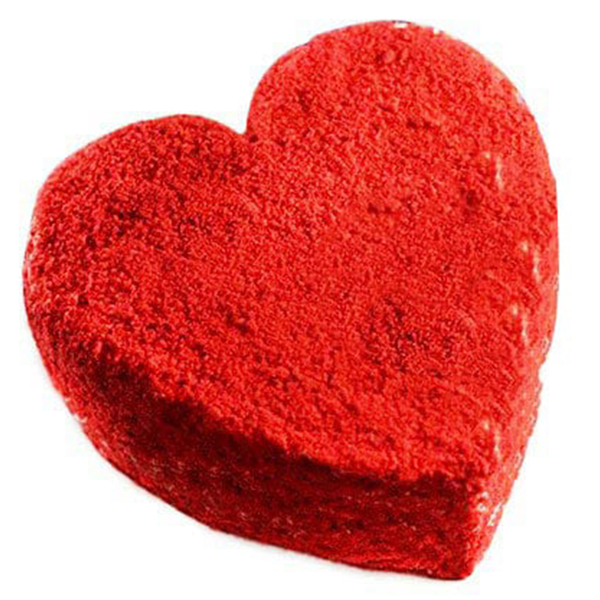 Red Velvet Heart Cake, 500 gm