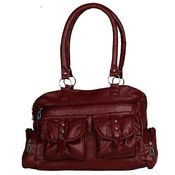 Rissachi Women Artificial Leather Handheld Bag (RB076), cherry