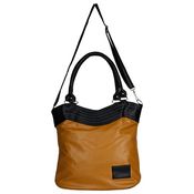 Rissachi Women Artificial Leather Handheld Bag (RB098), brown and black