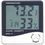 Rissachi HTC-1 Digital LCD Thermometer Temperature Humidity Meter with Clock Calendar Alarm, white