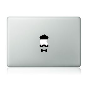 Clublaptop French Moustache Hat MacBook Mac Sticker Skin Decal Vinyl for 11.6  13  15  17 