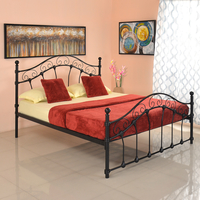 Emma Queen Bed without Storage - @home by Nilkamal, Black