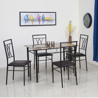 Kimmy 4 Seater Dining Set - @home by Nilkamal, Chocolate