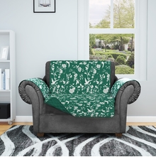 Printed Sofa Cover, Emerald, 3 seater