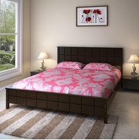 Cipher Queen Bed without Storage - @home by Nilkamal, Espresso