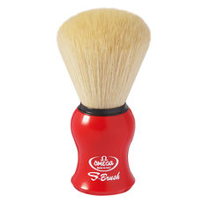 Omega S-Brush fiber shaving brush Omega S10065 S-Brush Synthetic Boar Shaving Brush– Made in Italy - Color RED
