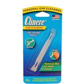 Clinere Ear Cleaners -2 pcs- Removes Ear Wax, Itch Relief, Exfoliates - USA made