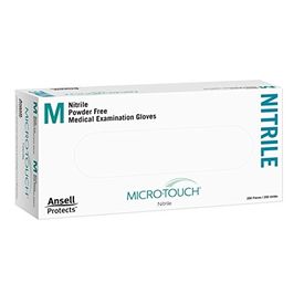 Ansell Micro-Touch Powder & Latex Free Nitrile Gloves-Pack Of 150