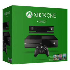 Microsoft Xbox One 500 GB Kinect 500 GB with Dance Central Spotlight, Kinect Sports Rivals, Zoo Tycoon, Forza Motorsport 6, Halo 5: Guardians (Black)
