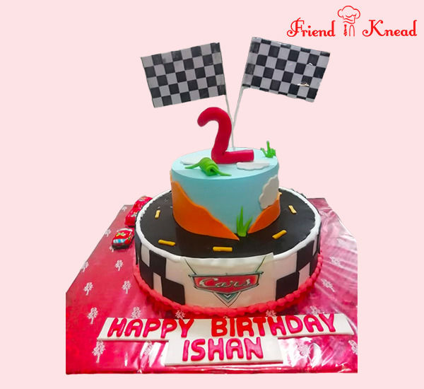 Red Car Theme Cake ( Order Birthday Cakes Near Me ) - Kalpa Florist-sgquangbinhtourist.com.vn