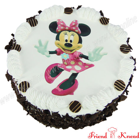 Hello Minnie Photo Cake
