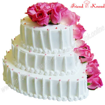 The Garden Rose Wedding Cake, 5 kg, egg