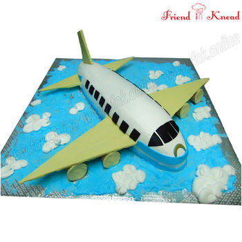 FNK Aircraft - Airplane Theme Cake, 4 kg, egg
