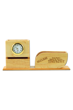 Radiusin G 3 Compartments Wooden Pen Stand