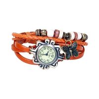 Vintage Style Orange Casual Watch For Women