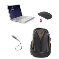 Dell Green Laptop Backpack With USB Mouse, USB LED Light, Screen Guard For 15.6 inches Laptop Combo