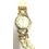 Cream Colour Women s Rose Gold Plated Rhinstone Dial Flower Bead Double Wrap Bracelet Watch