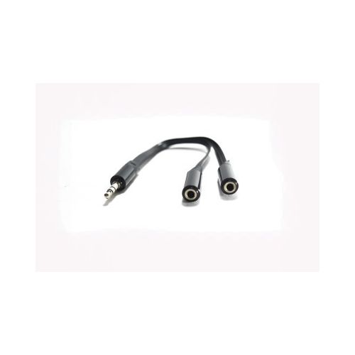 Black 3.5 Mm Aux splitter for Headphones/Earphones