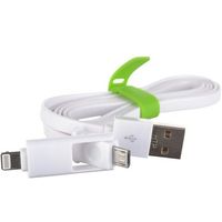 Captcha 2 In 1 Works With MicroUsb(V8) Port And Apple Iphone 5/5s/6/6+ Devices USB Cable