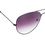 Black Frame Purple Gradient Glass Aviator Mens Sunglasses